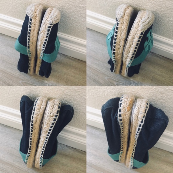 Tory Burch logo canvas espadrille turquoise - Picture 4 of 6